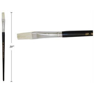 Pinceau Plat, manche court, soie de porc - 12mm