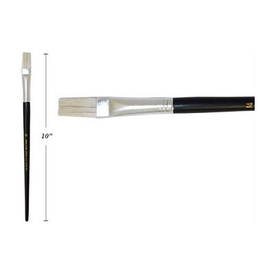 Pinceau Plat, manche court, soie de porc - 14mm Pinceau Plat, manche court, soie de porc - 14mm