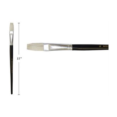 Pinceau Plat, manche court, soie de porc - 16mm Pinceau Plat, manche court, soie de porc - 16mm