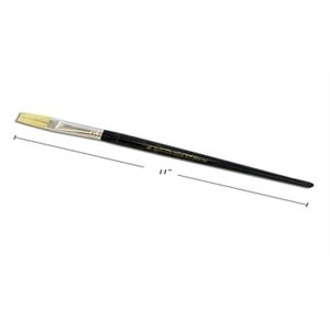 Pinceau Plat, manche court, soie de porc - 18mm