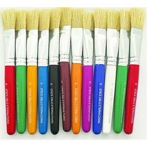 Pinceau PLAT Chubby, manche en bois - 10mm