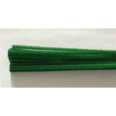 Chenilles couleur VERT FONCÉ 6mm - 100 / pqt Chenilles couleur VERT FONCÉ 6mm - 100 / pqt