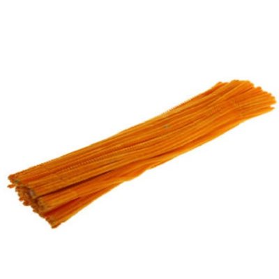 Chenilles couleur ORANGE 6mm - 100 / pqt Chenilles couleur ORANGE 6mm - 100 / pqt