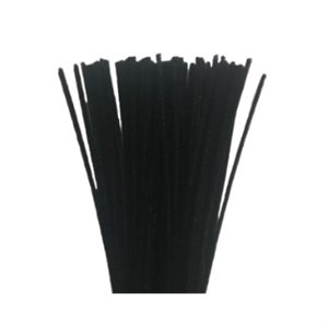Chenilles - NOIR 6mm