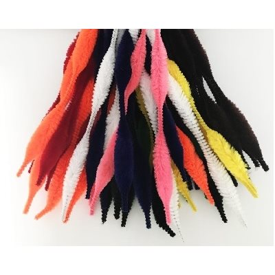 Chenilles Ondulées couleurs assorties - 50 / pqt Chenilles Ondulées couleurs assorties - 50 / pqt