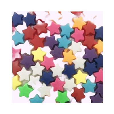 Perles de plastique en forme d'ÉTOILE, couleurs assorties 500 / pqt Perles de plastique en forme d'ÉTOILE, couleurs assorties 500 / pqt