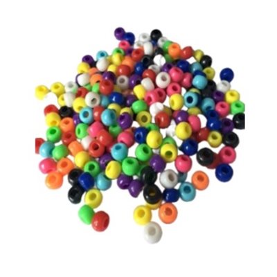 Perles de plastique Pony Opaque, couleurs assorties 9mm 1000 / pqt Perles de plastique Pony Opaque, couleurs assorties 9mm 1000 / pqt