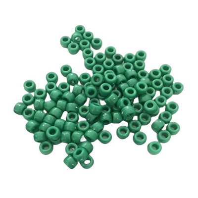 Perles de plastique Pony Opaque, VERT NOEL 1000 / pqt Perles de plastique Pony Opaque, VERT NOEL 1000 / pqt