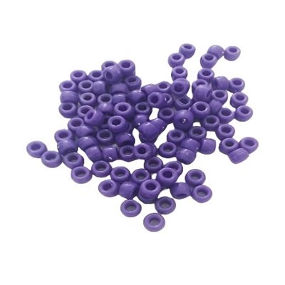 Perles de plastique Pony Opaque, VIOLET 9mm 1000 / pqt Perles de plastique Pony Opaque, VIOLET 9mm 1000 / pqt
