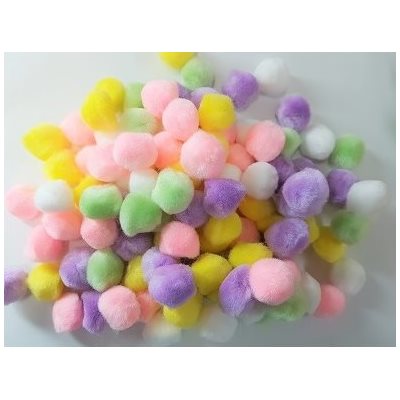 Pompons PASTEL couleurs assorties 1 / 2" (13mm) 100 / pqt Pompons PASTEL couleurs assorties 1 / 2" (13mm) 100 / pqt