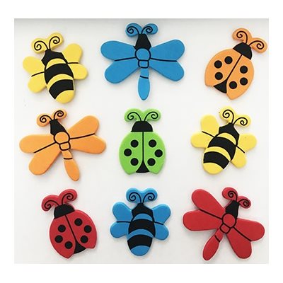 Formes mousse INSECTES (Autocollants) 72 / pqt Formes mousse INSECTES (Autocollants) 72 / pqt