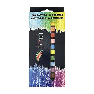 Pastels Secs Carrés économiques, couleurs assorties - 12 / Bte
