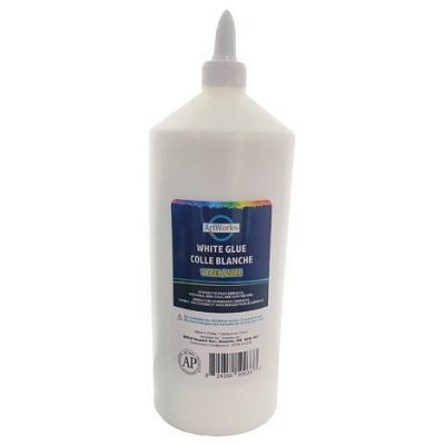 Colle BLANCHE liquide scolaire 1L , Lavable, NON Toxique Colle BLANCHE liquide scolaire 1L , Lavable, NON Toxique