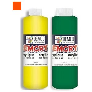 Peinture acrylique scolaire de Demco ORANGE (500ML)