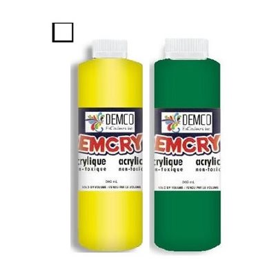 Peinture acrylique scolaire de Demco BLANC (500ML) Peinture acrylique scolaire de Demco BLANC (500ML)