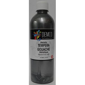 Gouache métallique haute viscosité ARGENT (473ML)