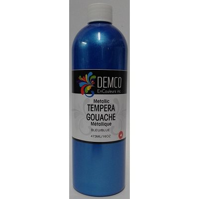 Gouache Demco métallique haute viscosité BLEU (500ML)