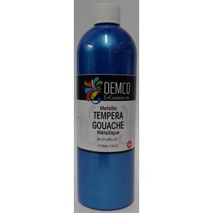 Gouache Demco métallique haute viscosité BLEU (500ML)