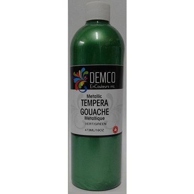 Gouache Demco métallique haute viscosité VERT (500ML) Gouache Demco métallique haute viscosité VERT (500ML)