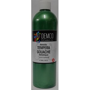 Gouache Demco métallique haute viscosité VERT (500ML)