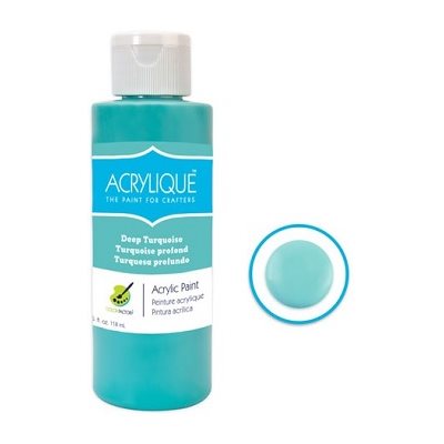 Peinture acrylique TURQUOISE PROFOND (118ML)