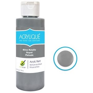 Peinture acrylique ARGENT MÉTALLIQUE (118ML)