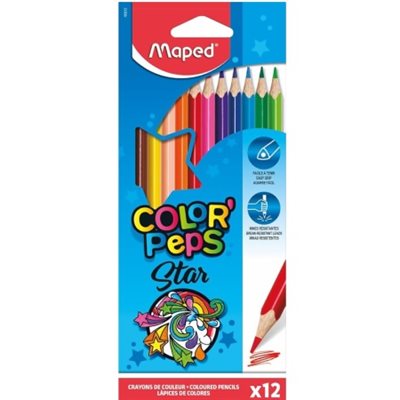 Crayons Maped Color'Peps Star 12 / Bte Crayons Maped Color'Peps Star 12 / Bte
