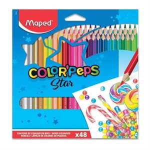Crayons Maped Color'Peps Star 48 / Bte