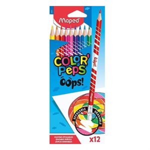 Crayons Maped Effaçables. 12 / Bte