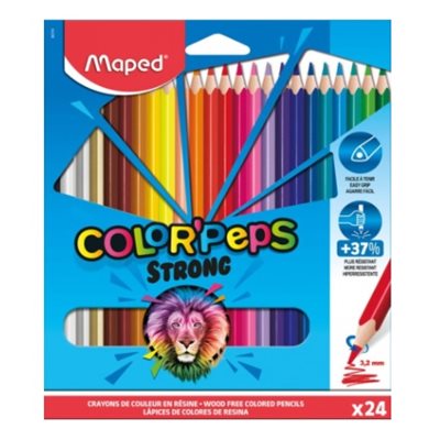 Crayons Maped Color'Peps Strong 24 / Bte Crayons Maped Color'Peps Strong 24 / Bte
