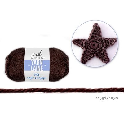 Laine Needle Crafters BRUN FONCÉ 50g Laine Needle Crafters BRUN FONCÉ 50g