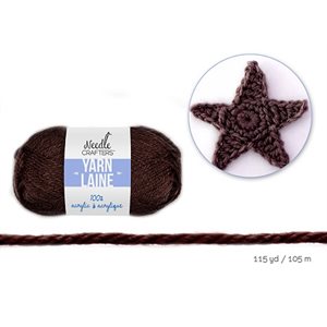 Laine Needle Crafters BRUN FONCÉ 50g