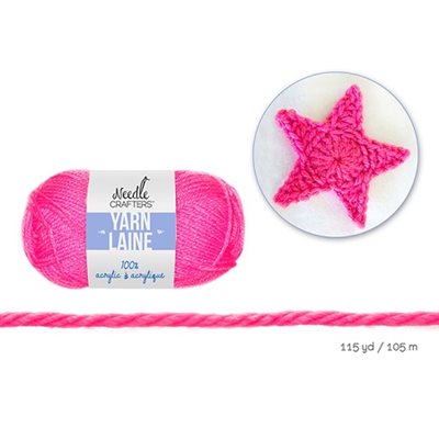 Laine Needle Crafters ROSE NÉON 50g Laine Needle Crafters ROSE NÉON 50g