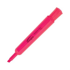 Surligneurs Integra ROSE FLUO Biseauté