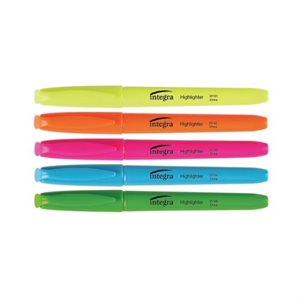 Surligneurs Integra Style Stylo 5 Couleurs