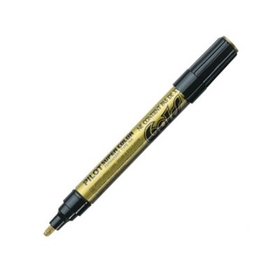 Marqueur Permanent Super Color pointe biseauté OR Marqueur Permanent Super Color pointe biseauté OR