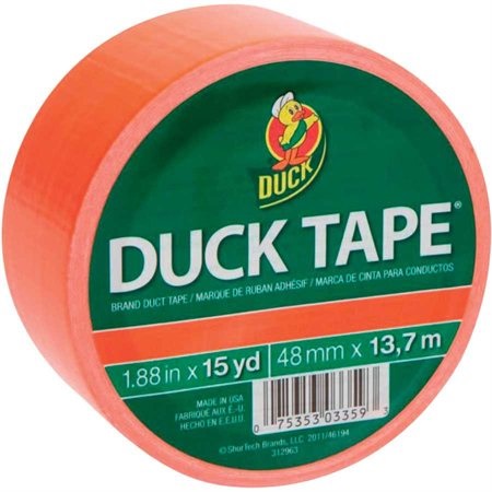 Ruban de couleur Duck Tape Orange Fluo