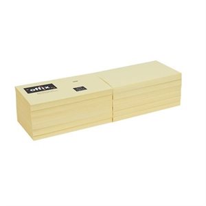 Feuillets adhésifs Offix® 3"X5" JAUNE 12 Blocs