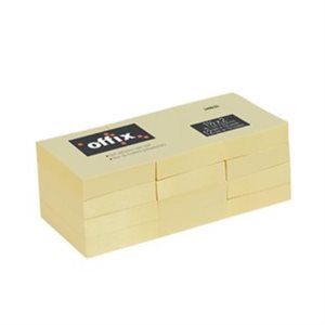 Feuillets adhésifs Offix® 1-1 / 2"X2" JAUNE 12 Blocs