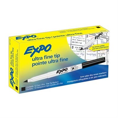 Marqueur effaçable Expo® NOIR Pointe Ultra-Fine Marqueur effaçable Expo® NOIR Pointe Ultra-Fine