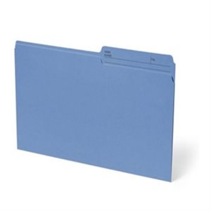 Chemise à dossier réversible. LETTRE, BLEU