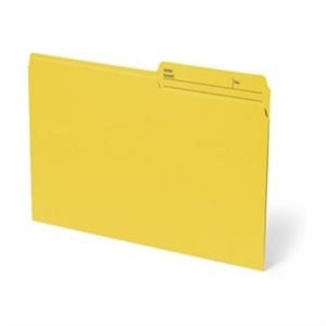 Chemise à dossier réversible. LETTRE, JAUNE