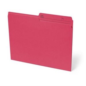 Chemise à dossier réversible. LETTRE, ROUGE