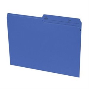 Chemise à dossier réversible. LETTRE, BLEU FONCÉ