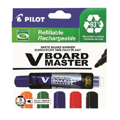 Marqueurs effaçable V Board Master Ens. 5 Conique
