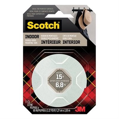 Ruban de montage Scotch 1 / 2" X 75 po. BLANC Ruban de montage Scotch 1 / 2" X 75 po. BLANC