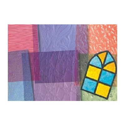 Papier Cellophane GIVRÉ motifs colorés - 5 1 / 2" X 8 1 / 2" (14 X 22cm) Papier Cellophane GIVRÉ motifs colorés - 5 1 / 2" X 8 1 / 2" (14 X 22cm)