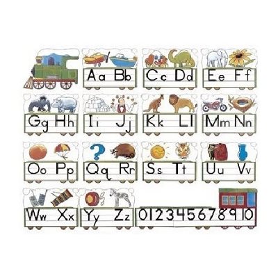 Train de l'Alphabet comportant 16 pièces - 16 pieds (5 m) de long. Train de l'Alphabet comportant 16 pièces - 16 pieds (5 m) de long.