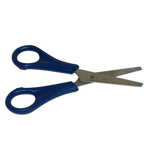 Ciseaux enfant gaucher 5¼ lames rondes, poignée verte (13cm)