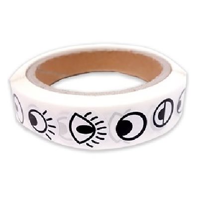 Yeux collants en rouleau noir et blanc - 1000 / Rouleau Yeux collants en rouleau noir et blanc - 1000 / Rouleau